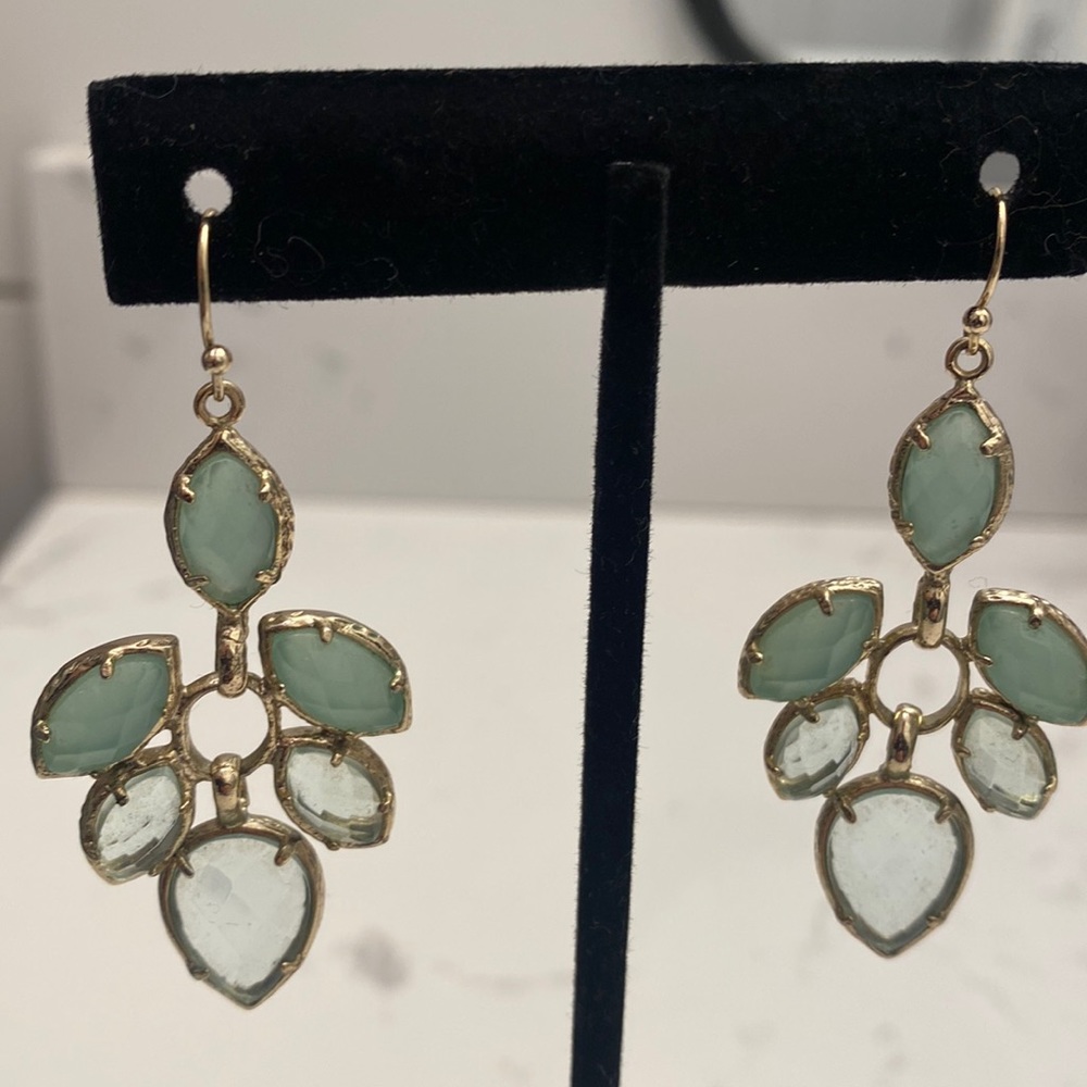 Kendra Scott- JEANINES IN CHALCEDONY AND CLEAR, GOLD